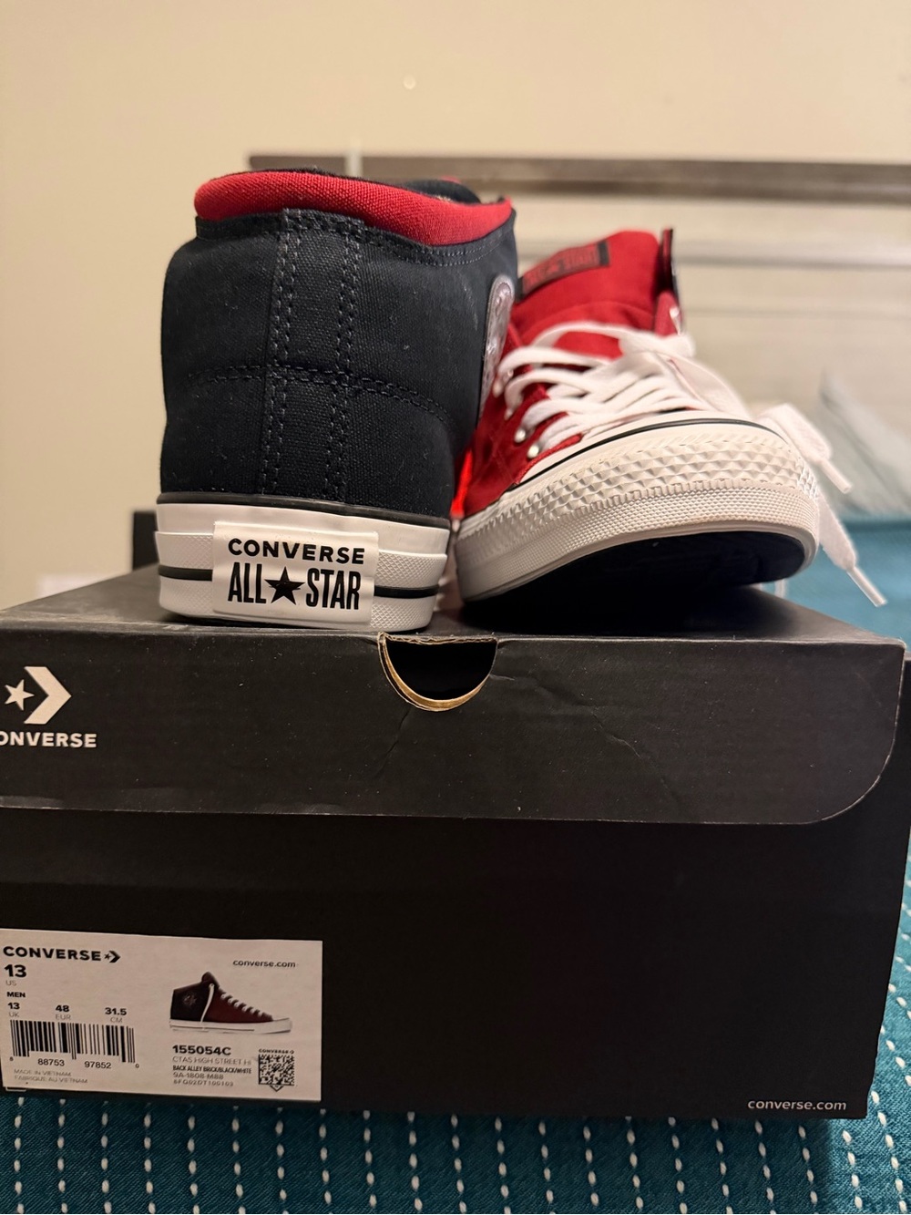 Converse Black and White High-Top Sneakers - Picture 4 of 10